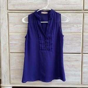 Purple sleeveless blouse - flowy and comfortable